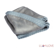 Kocyk - otulacz bambusowy Lullalove SupeRRO Junior (110x110) - szary