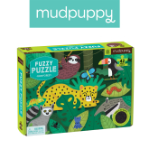 Mudpuppy, Puzzle sensoryczne z miękkimi aplikacjami Tropikalny las 42 elem.