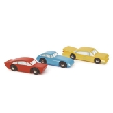 Tender Leaf Toys, Drewniane samochody retro 3szt.