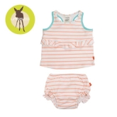 Kostium dwuczęściowy z pieluszką Splash&Fun (UV 50+) - Sailor Peach (36mc)