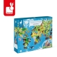 Janod, Puzzle edukacyjne z figurkami 3D Zagrożone gatunki 200 elem. 6+