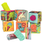 B.Toys, Klocki materiałowe z sorterami ABC Block Party