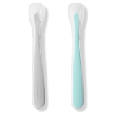 Skip Hop, Zestaw łyżeczek Easy-Feed grey/soft teal