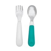 Sztućce metalowe w etui OXO - teal