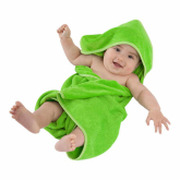 Mum2Mum, Ręcznik kąpielowy z kapturkiem zielony
